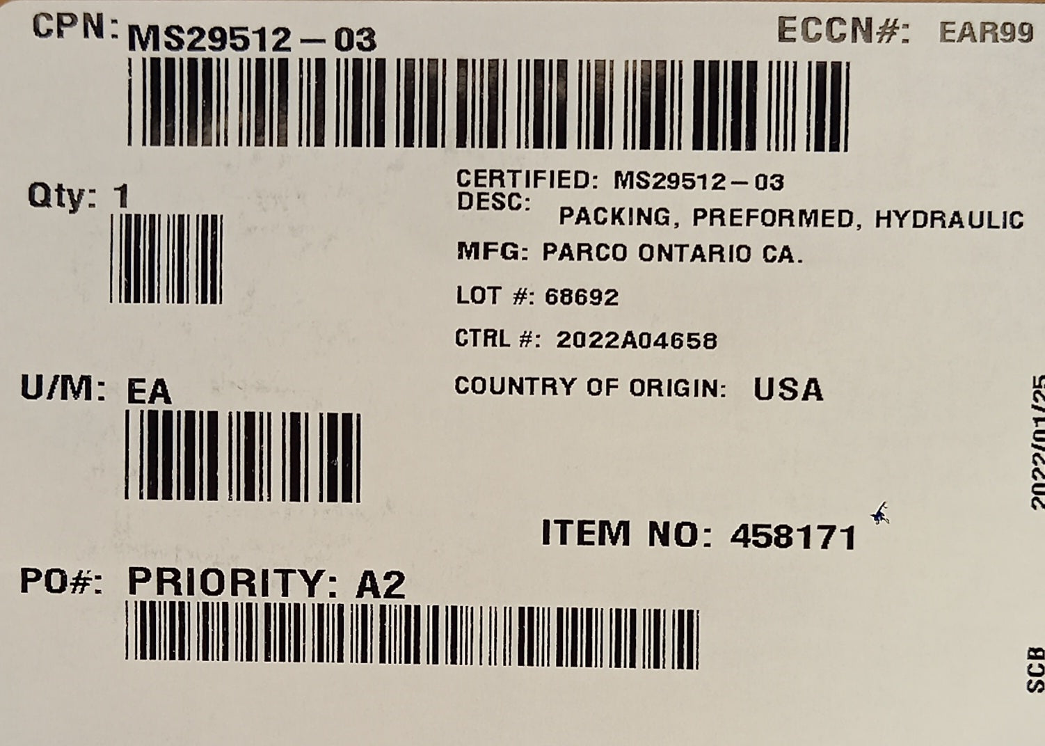 MS29512-03 – Cradle Aeronautics LLC